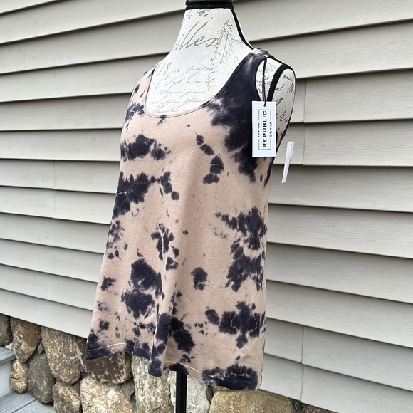FOR THE REPUBLIC DENIM Tie Dye Cotton Tank Top - Picture 3 of 12